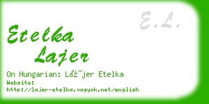 etelka lajer business card